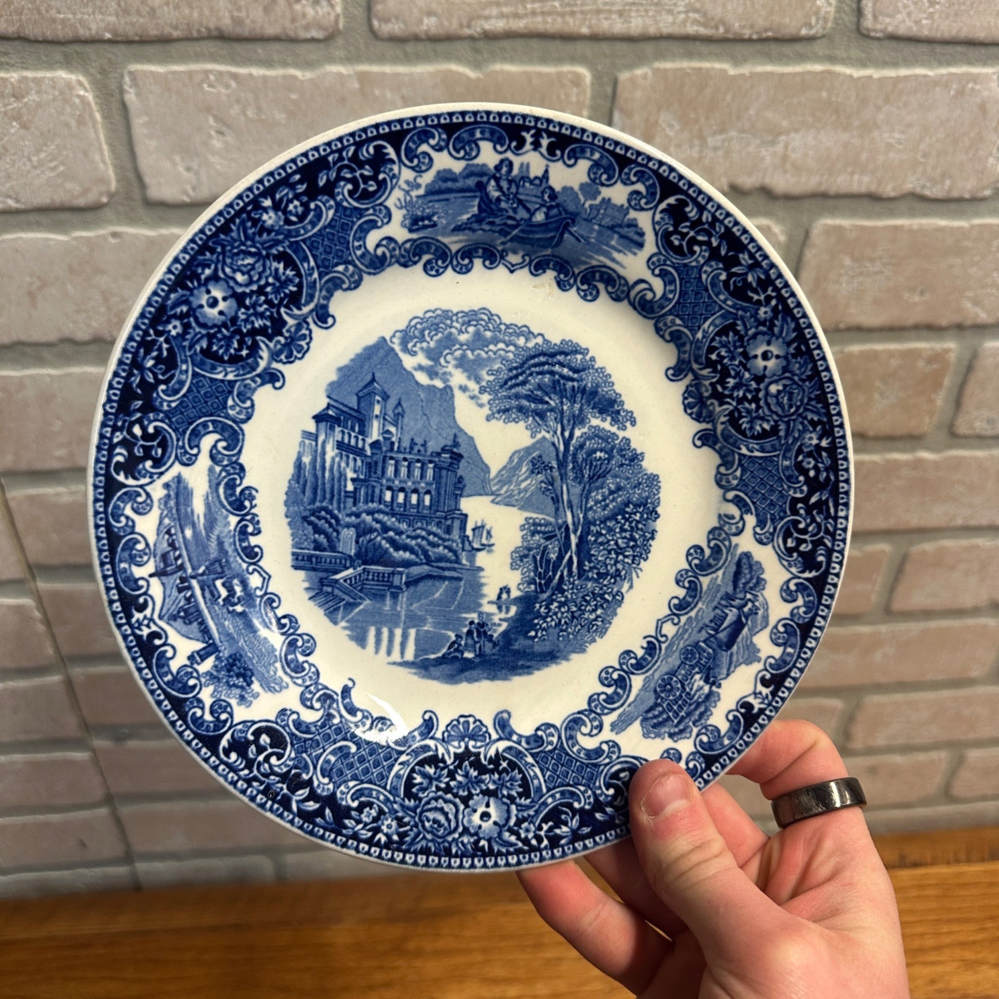 (4) CASTILLO SALAD PLATE 7.75" MADE BY PETRUS REGOUT MAASTRICHT HOLLAND 1929