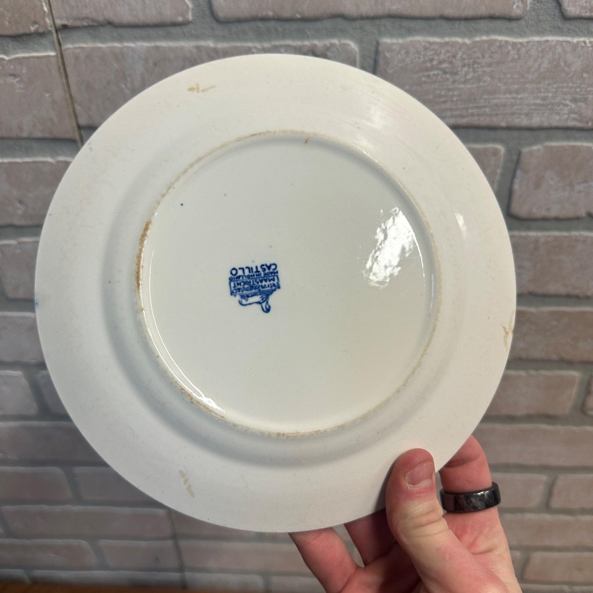 (4) CASTILLO SALAD PLATE 7.75" MADE BY PETRUS REGOUT MAASTRICHT HOLLAND 1929
