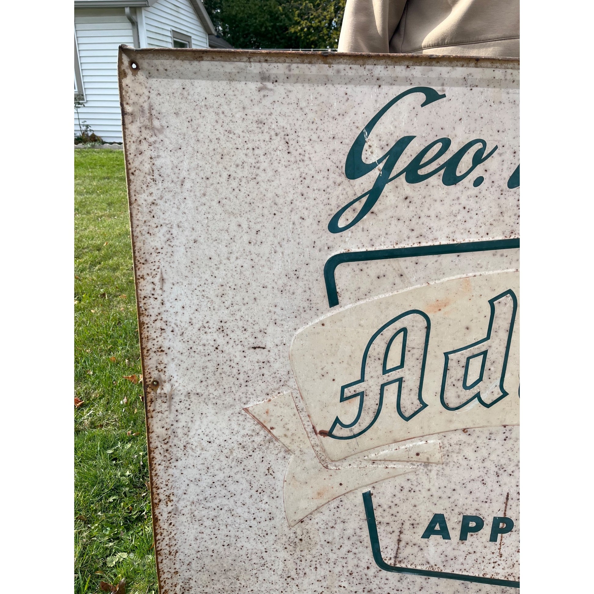 Vintage Geo. Walter's Brewing Adler Brau Beer Large Advertising Sign Appleton WI