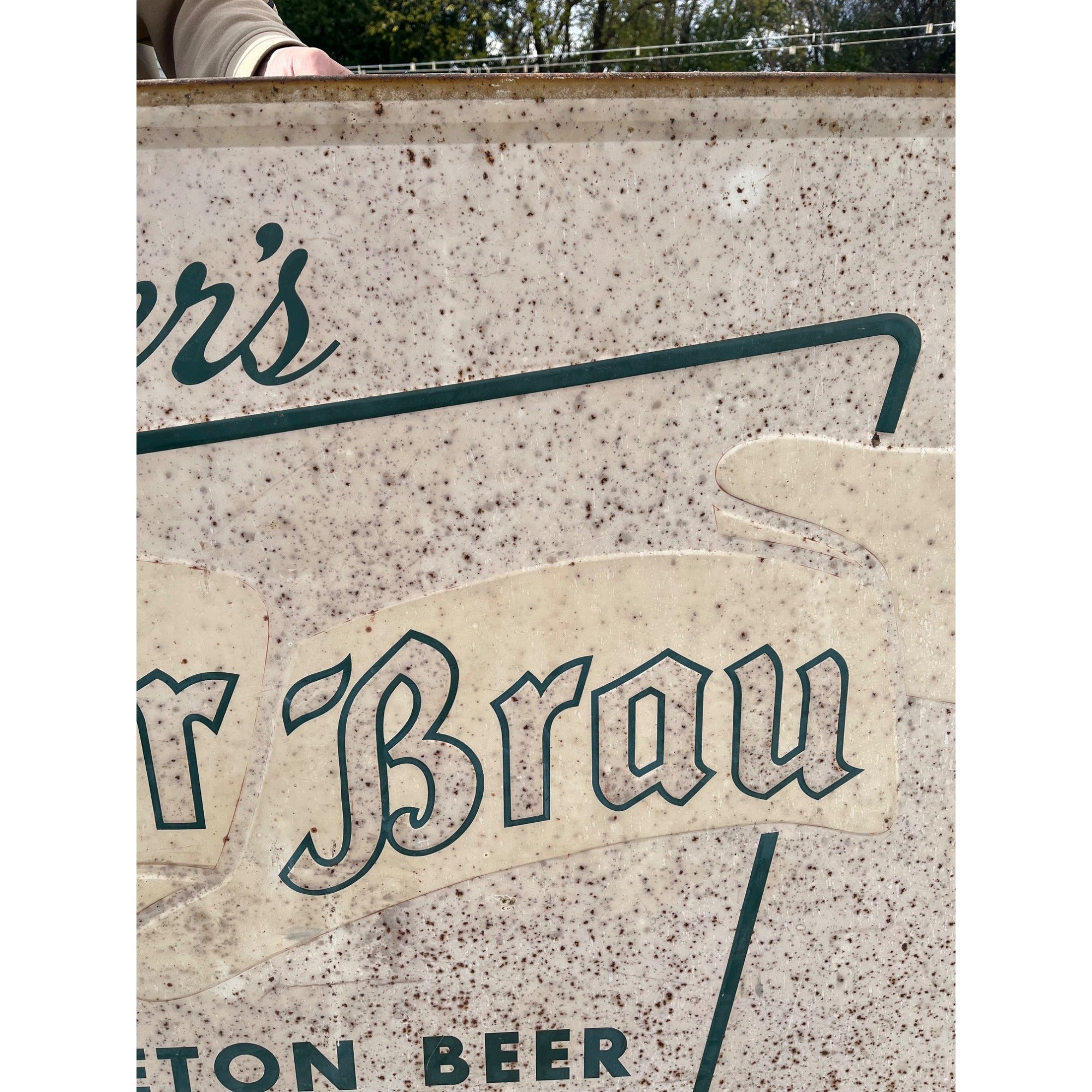 Vintage Geo. Walter's Brewing Adler Brau Beer Large Advertising Sign Appleton WI