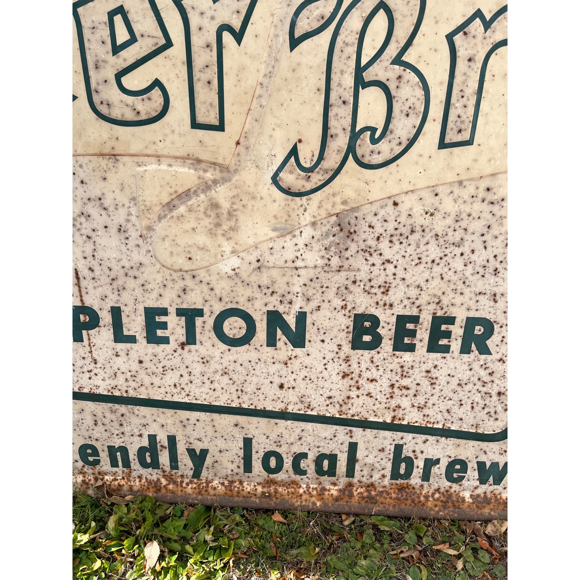 Vintage Geo. Walter's Brewing Adler Brau Beer Large Advertising Sign Appleton WI