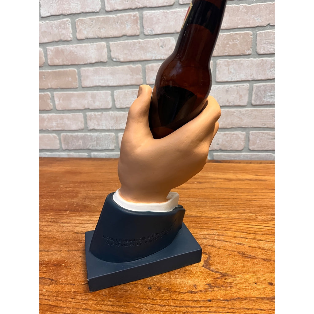 Vintage Leinenkugel’s Beer Bottle Holder Hand Counter Sign Bar Display