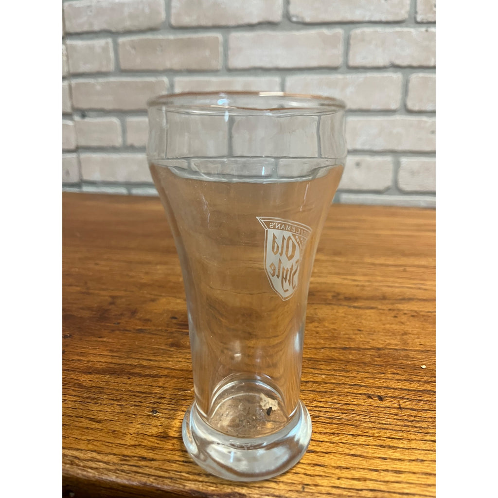 Vintage Heileman's Old Style Lager Beer Wisconsin Pilsner Sham Glass Bar Pub