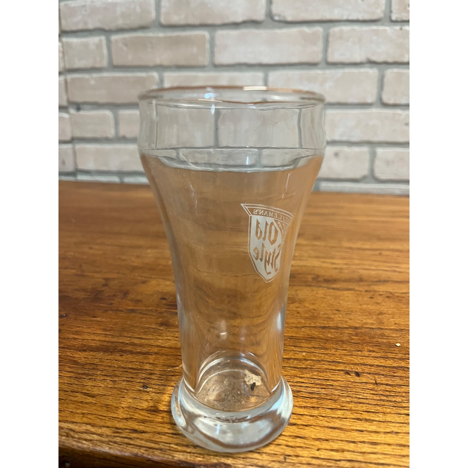Vintage Heileman's Old Style Lager Beer Wisconsin Pilsner Sham Glass Bar Pub