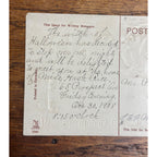 Vintage Halloween Postcard w/ Handwritten Invite Gottschalk Germany Cat Bats JOL Kiss