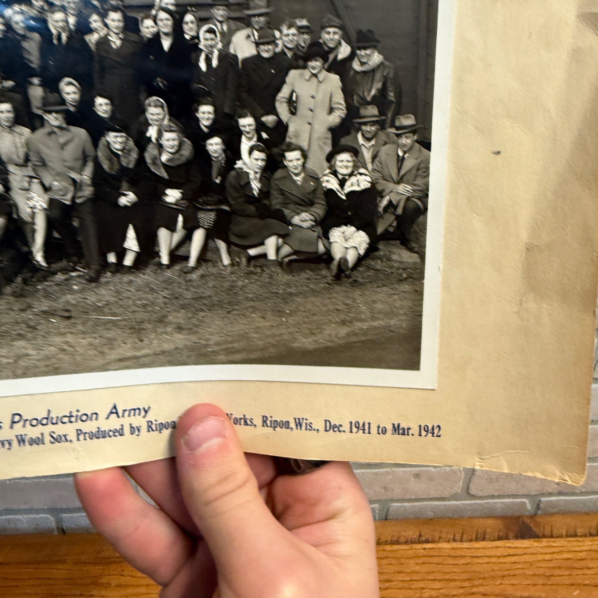 Scarce Ripon Wis Knitting Works US Army Photo Photograph Factory Workers Military