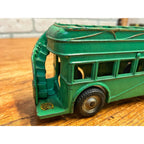 Vintage 1930s Arcade Cast Iron Double Decker Bus Toy #318 Green 8" - SUPERB