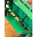 Vintage 1930s Arcade Cast Iron Double Decker Bus Toy #318 Green 8" - SUPERB