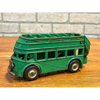 Vintage 1930s Arcade Cast Iron Double Decker Bus Toy #318 Green 8" - SUPERB
