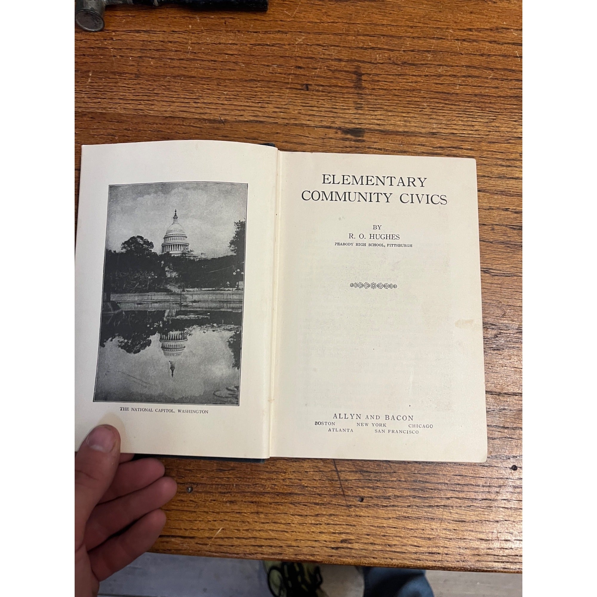 Vintage Elementary Community Civics By R.O. Hughes High School Textbook 1922