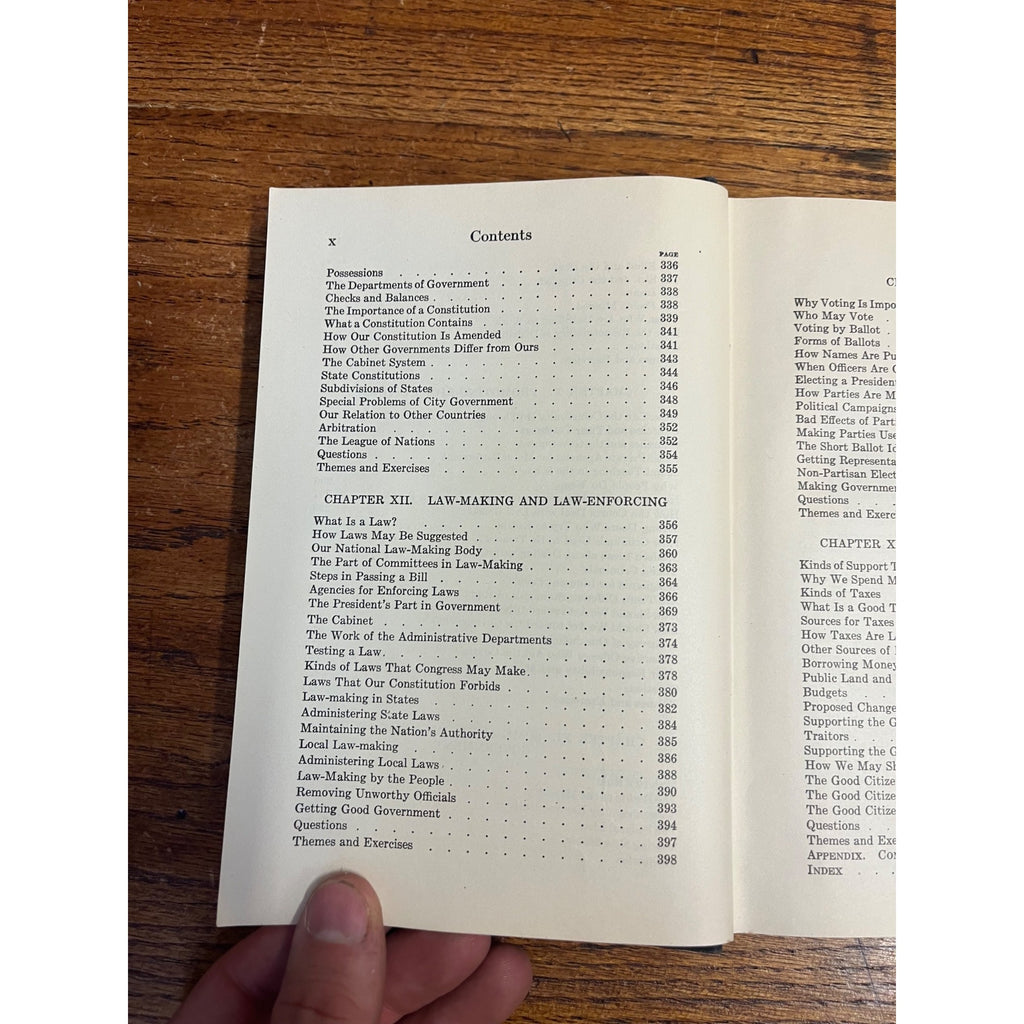 Vintage Elementary Community Civics By R.O. Hughes High School Textbook 1922
