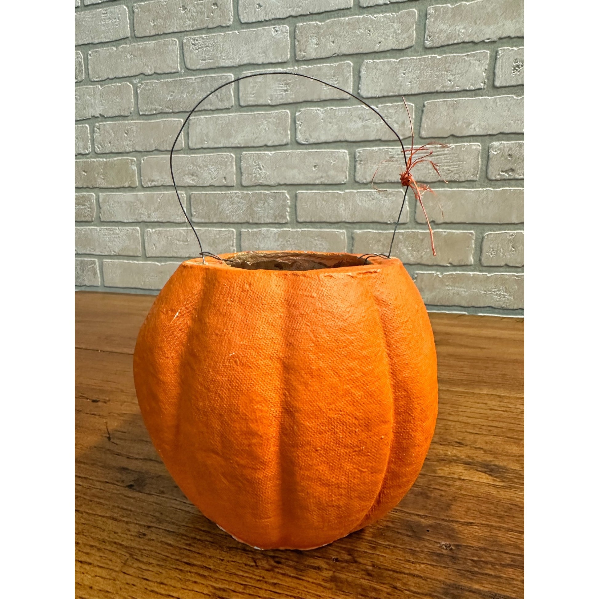 Vintage 1940s Halloween Paper Mache JOL Lantern Choir Boy Pulp 6" Jack O Lantern