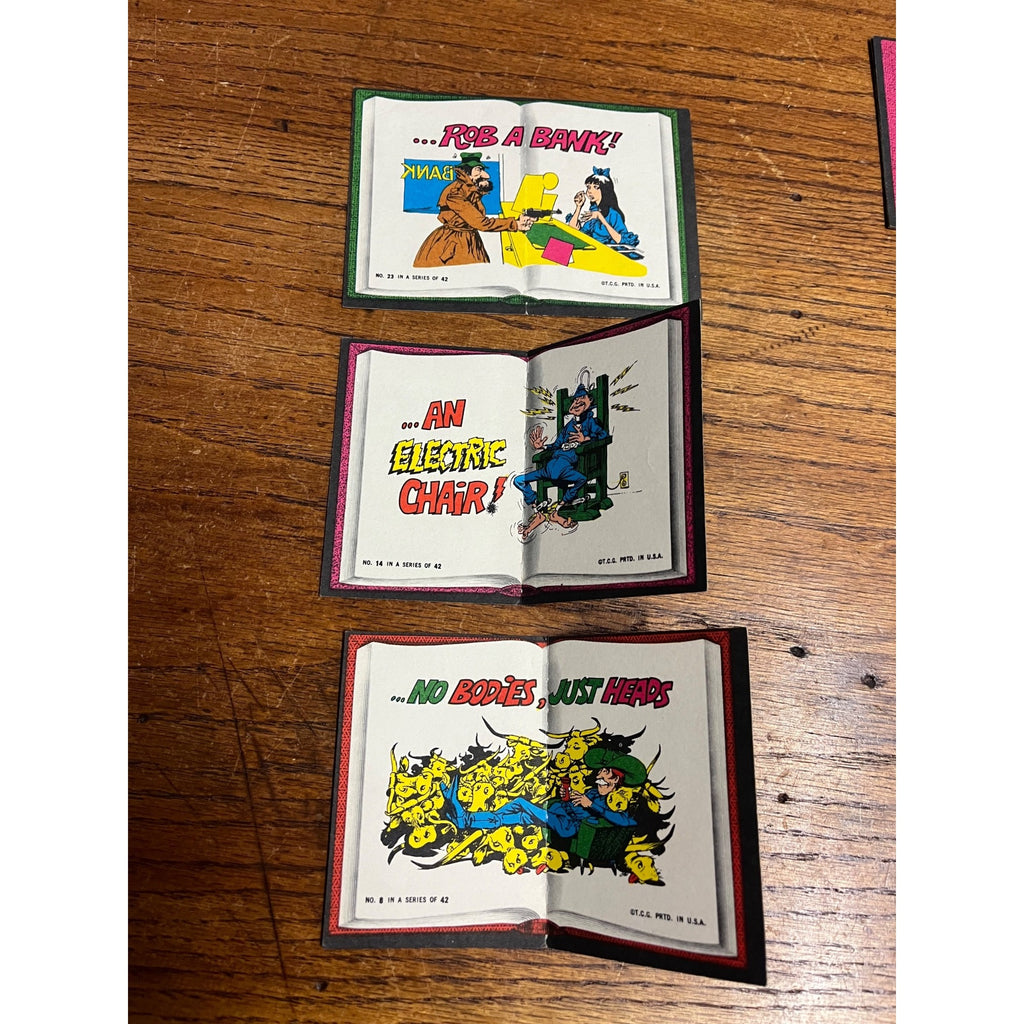Vintage 1967 Topps Dopey Books Lot (12) Gum Issue Set