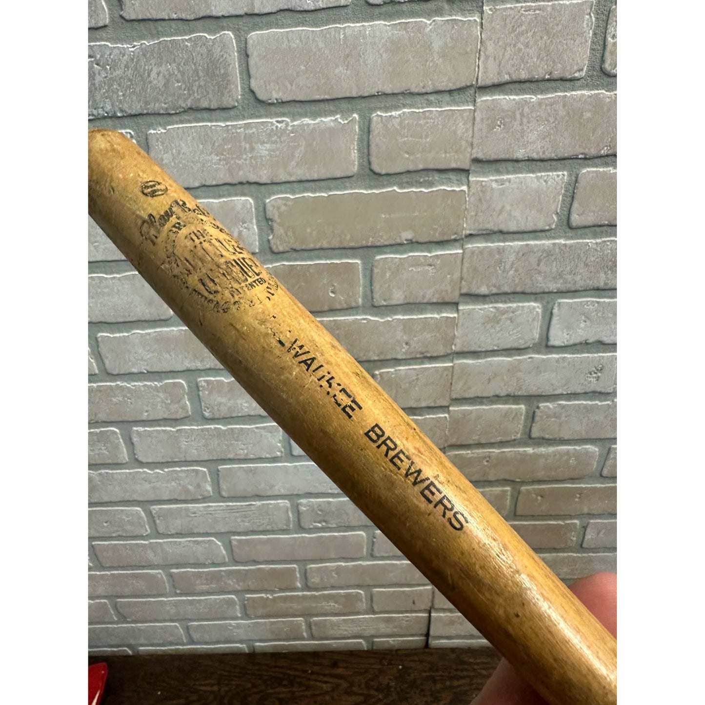 Vintage 1970s Milwaukee Brewers Mini 18" Wooden Baseball Bat Souvenir Little League