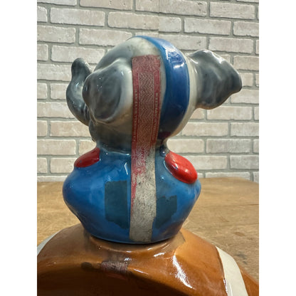 Vintage 1972 Jim Beam Republican Elephant Football Decanter EMPTY