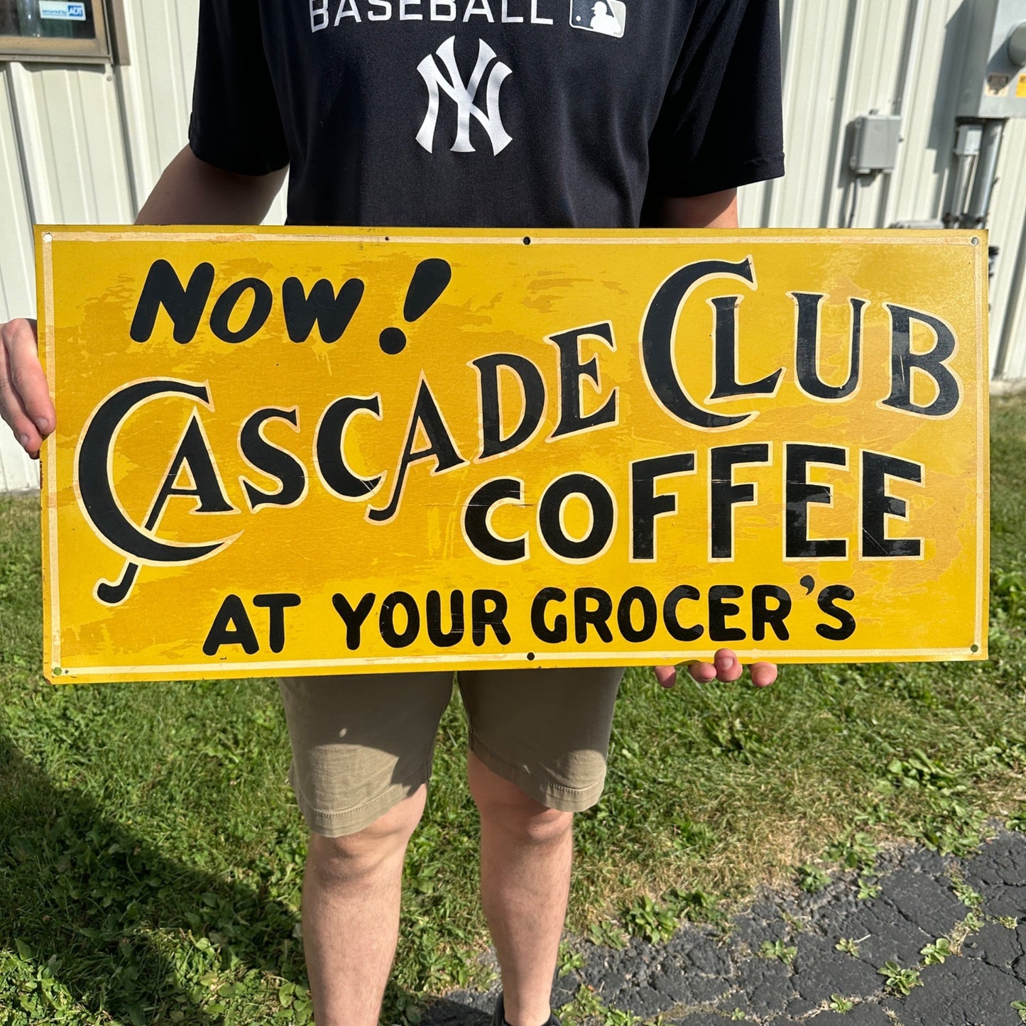 Vintage Cascade Club Coffee Sign Tin Metal Advertising Sign