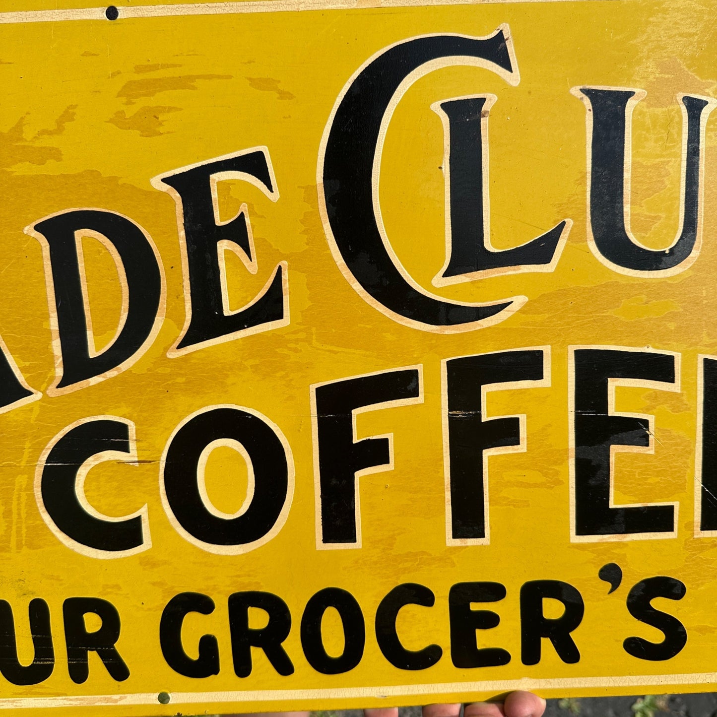 Vintage Cascade Club Coffee Sign Tin Metal Advertising Sign