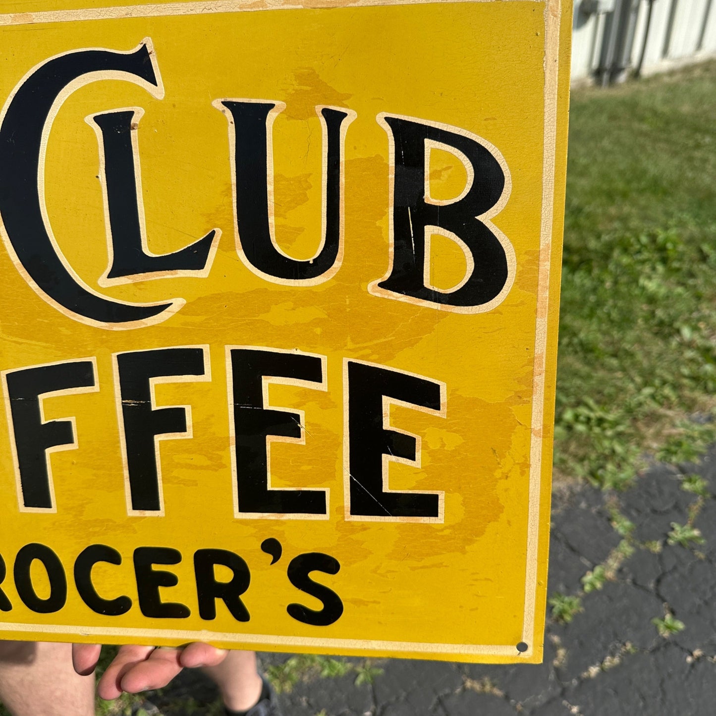 Vintage Cascade Club Coffee Sign Tin Metal Advertising Sign