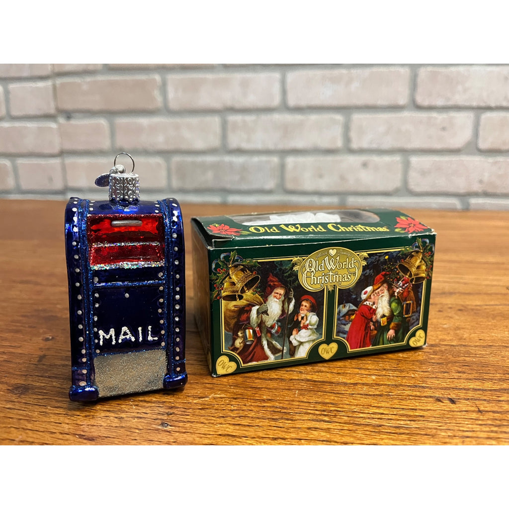 Old World Christmas Ornament 2019 USPS Mailbox Holiday Traditions (glass) OWC