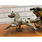 Original 1895 Dent Arcade Cast Iron Toy Horse-Drawn Transfer Freight Wagon 17"