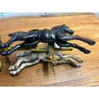 Original 1895 Dent Arcade Cast Iron Toy Horse-Drawn Transfer Freight Wagon 17"