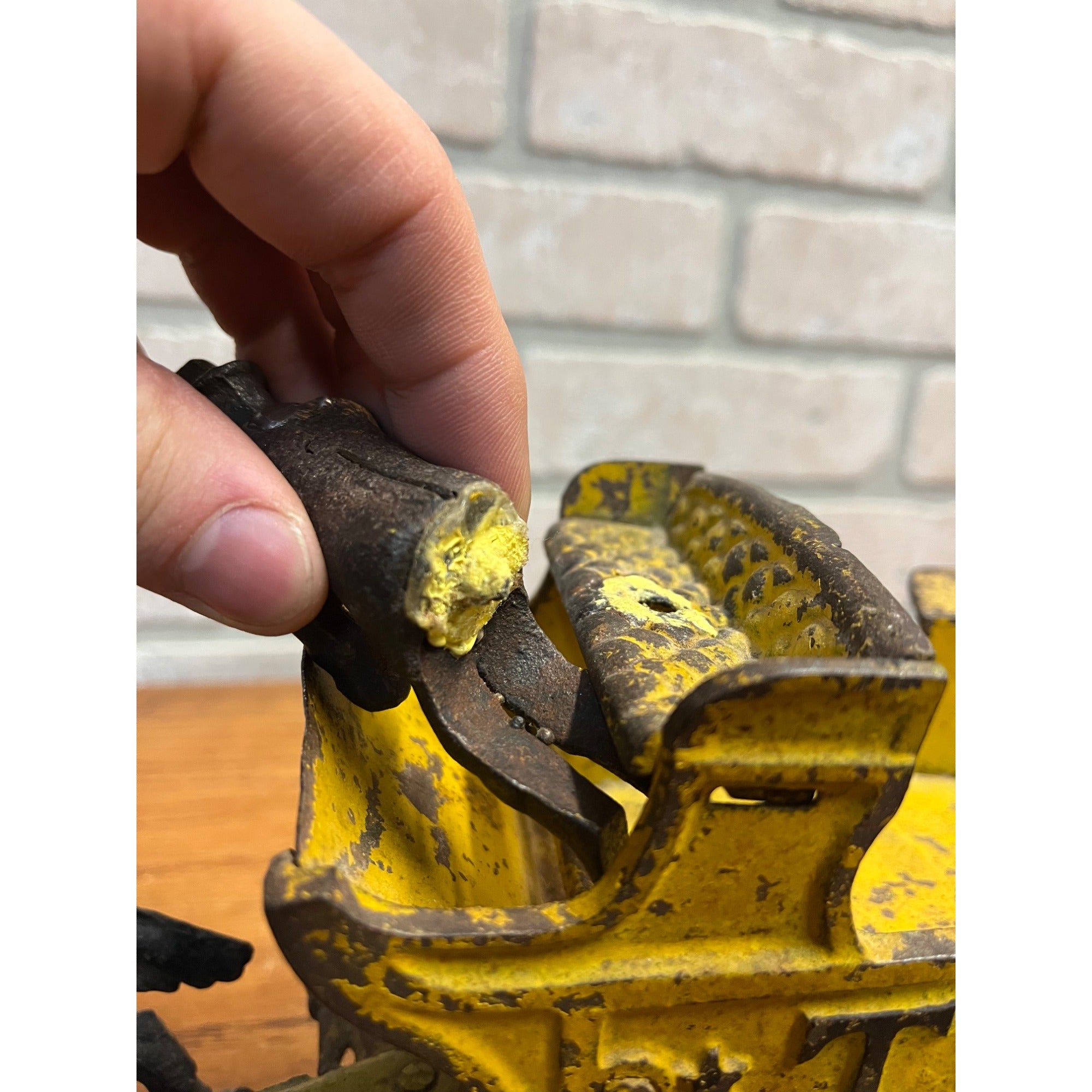 Original 1895 Dent Arcade Cast Iron Toy Horse-Drawn Transfer Freight Wagon 17"