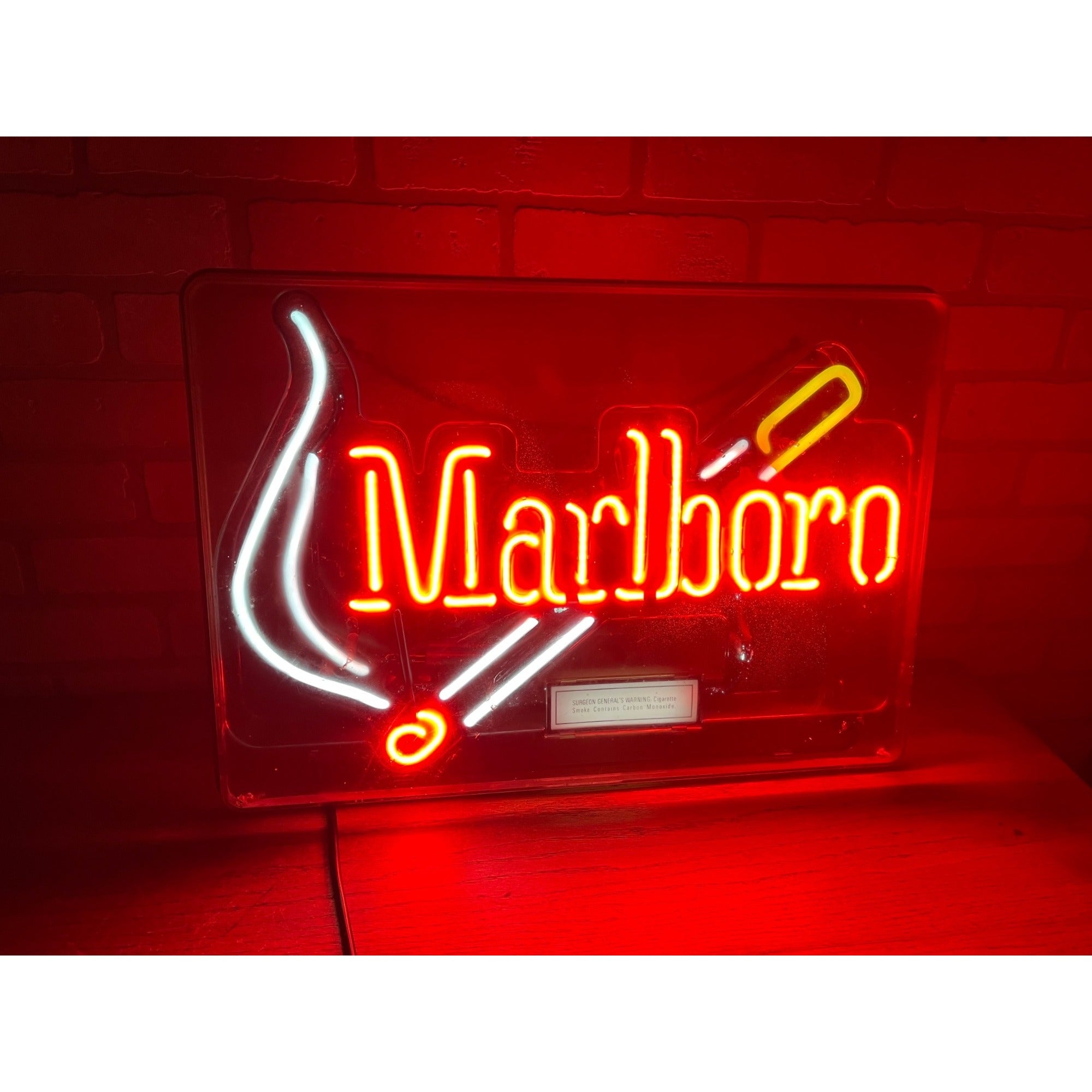 Vintage Marlboro Lighted Advertising Store Display Neon Sign Philip Morris Everbrite