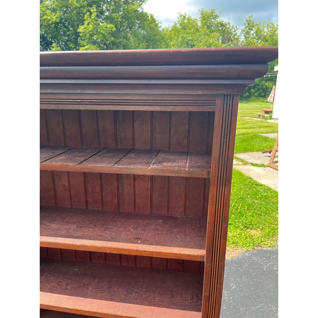 Antique Primitive Wainscoting Bookshelf / Book Case
