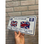 Vintage 10th Memphis British Car Cycle Fest Sports Car Club Metal License Plate
