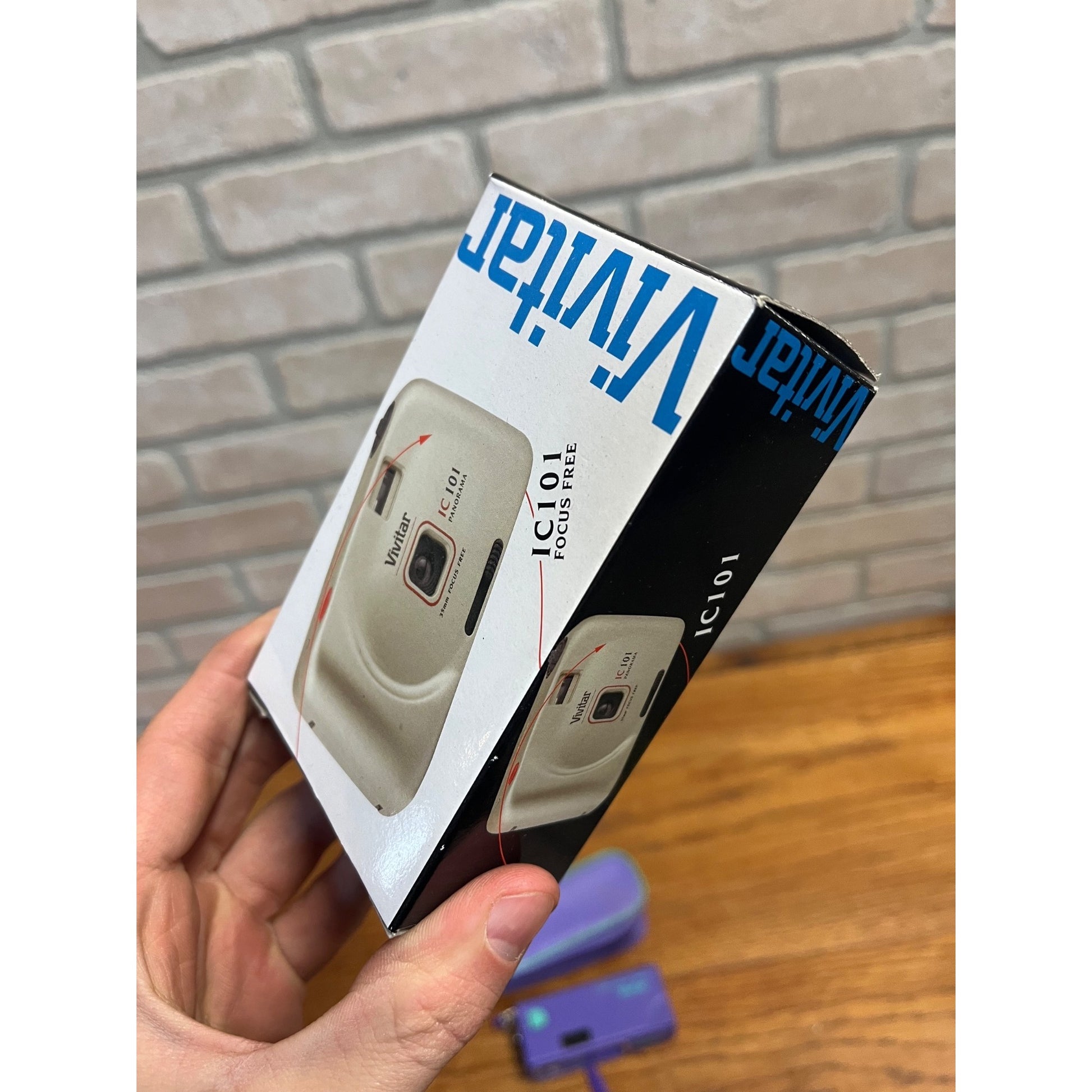 Vintage Vivitar IC101 Camera (NEW) & Purple Point 'n Shoot Camera Lot (2)