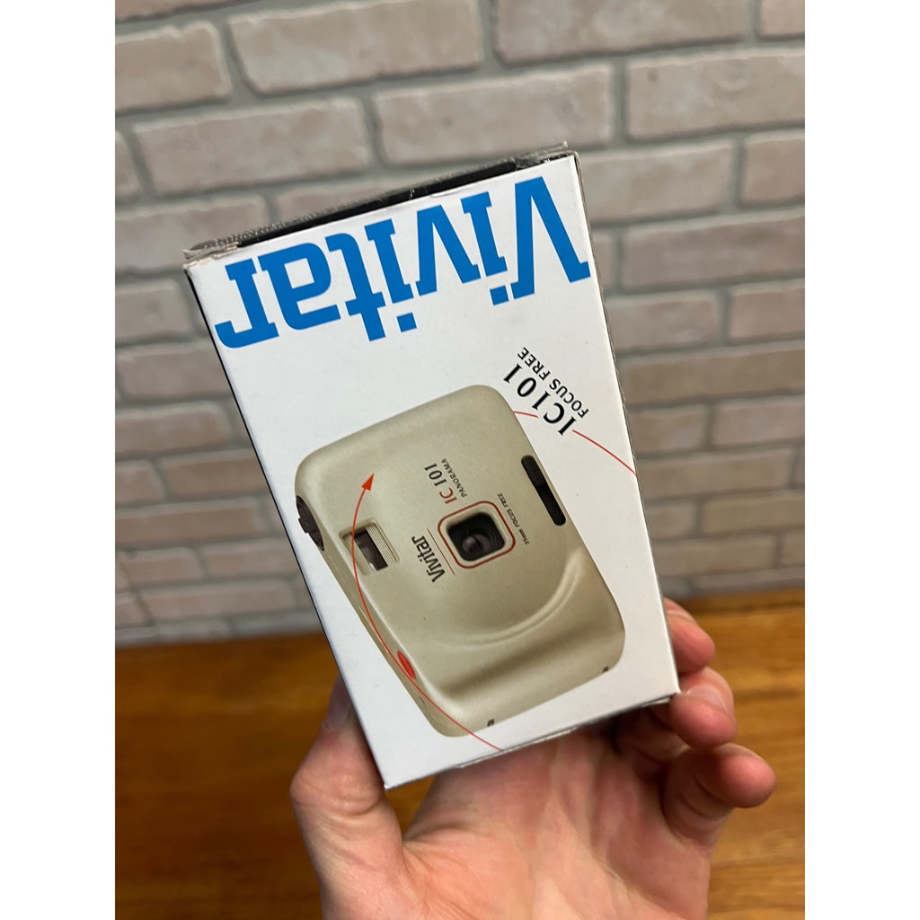 Vintage Vivitar IC101 Camera (NEW) & Purple Point 'n Shoot Camera Lot (2)