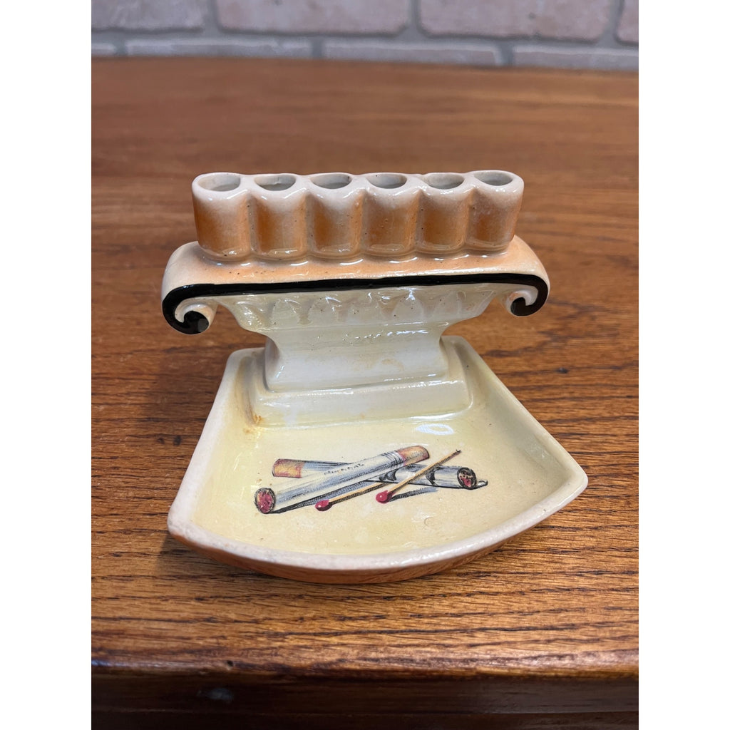 Rare Vintage 1930s Czech Ashtray / Cigarette Holder From Czechoslovakia