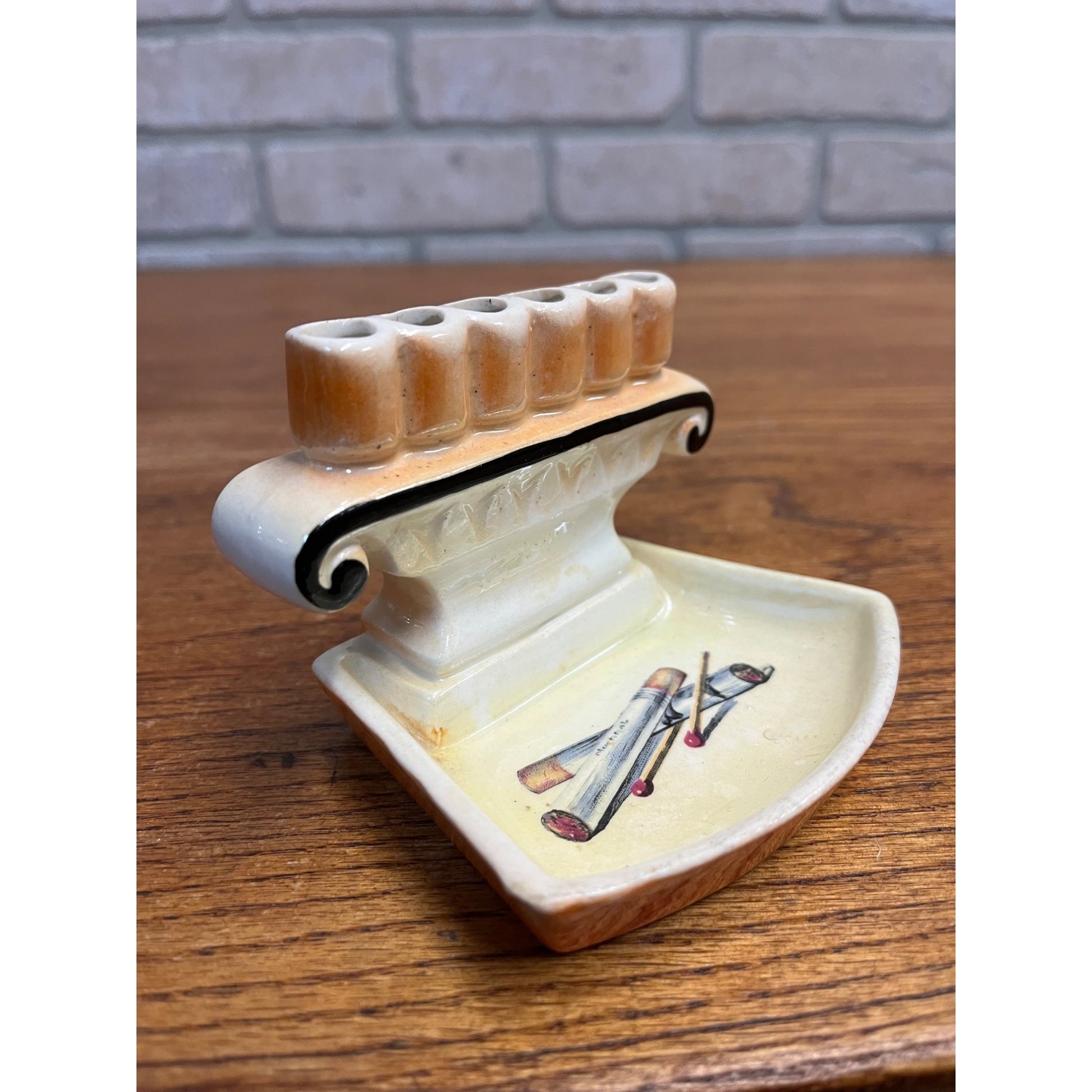 Rare Vintage 1930s Czech Ashtray / Cigarette Holder From Czechoslovakia