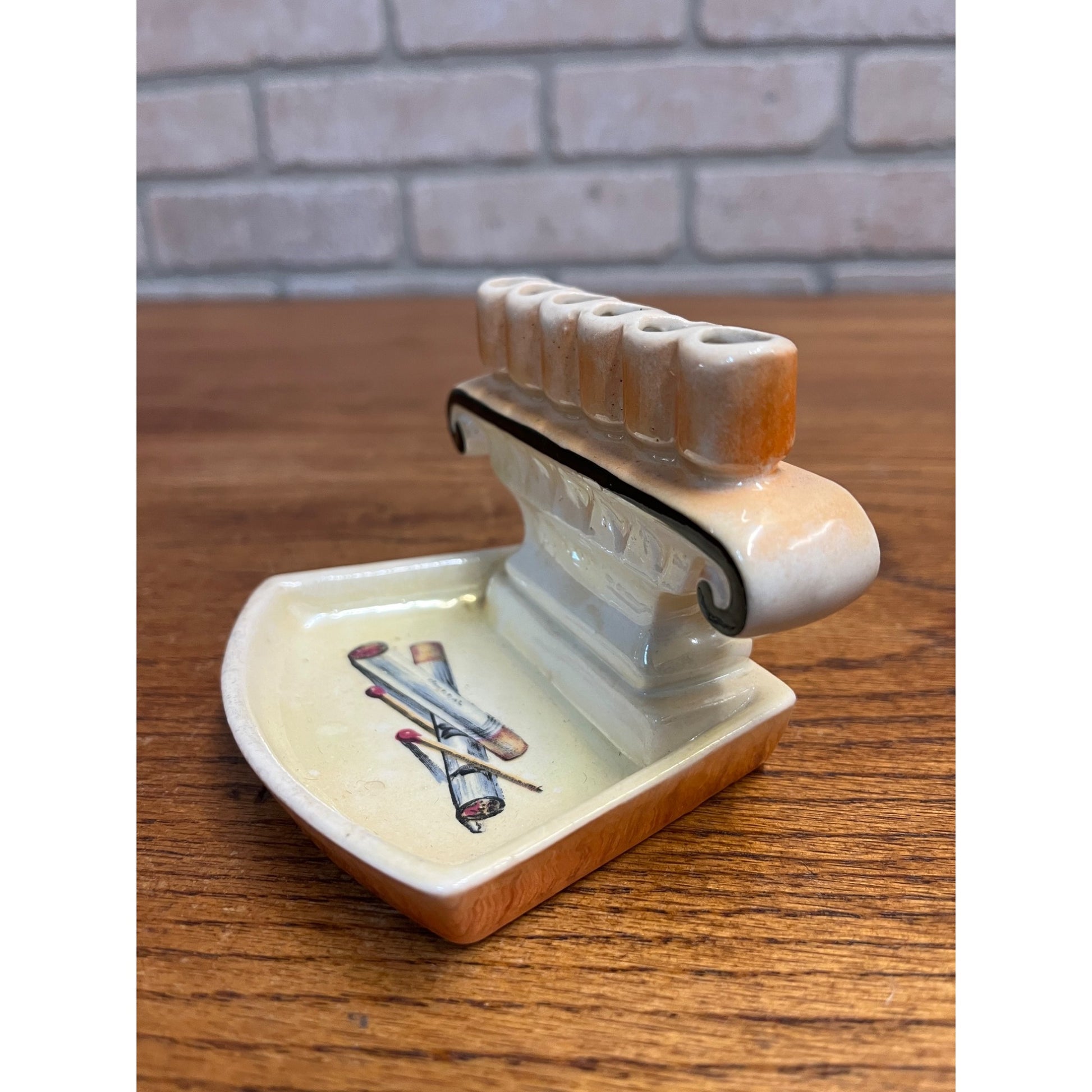 Rare Vintage 1930s Czech Ashtray / Cigarette Holder From Czechoslovakia