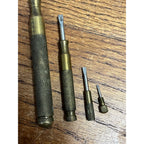 Stunning Vintage FREY Brass Nest of 4 Screwdrivers Slotted Nested Tool Set Vtg