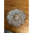 Antique EAPG Duncan & Sons Scalloped Six Point & Gold Domed Butter Dish No. 30