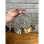 Antique EAPG Duncan & Sons Scalloped Six Point & Gold Domed Butter Dish No. 30