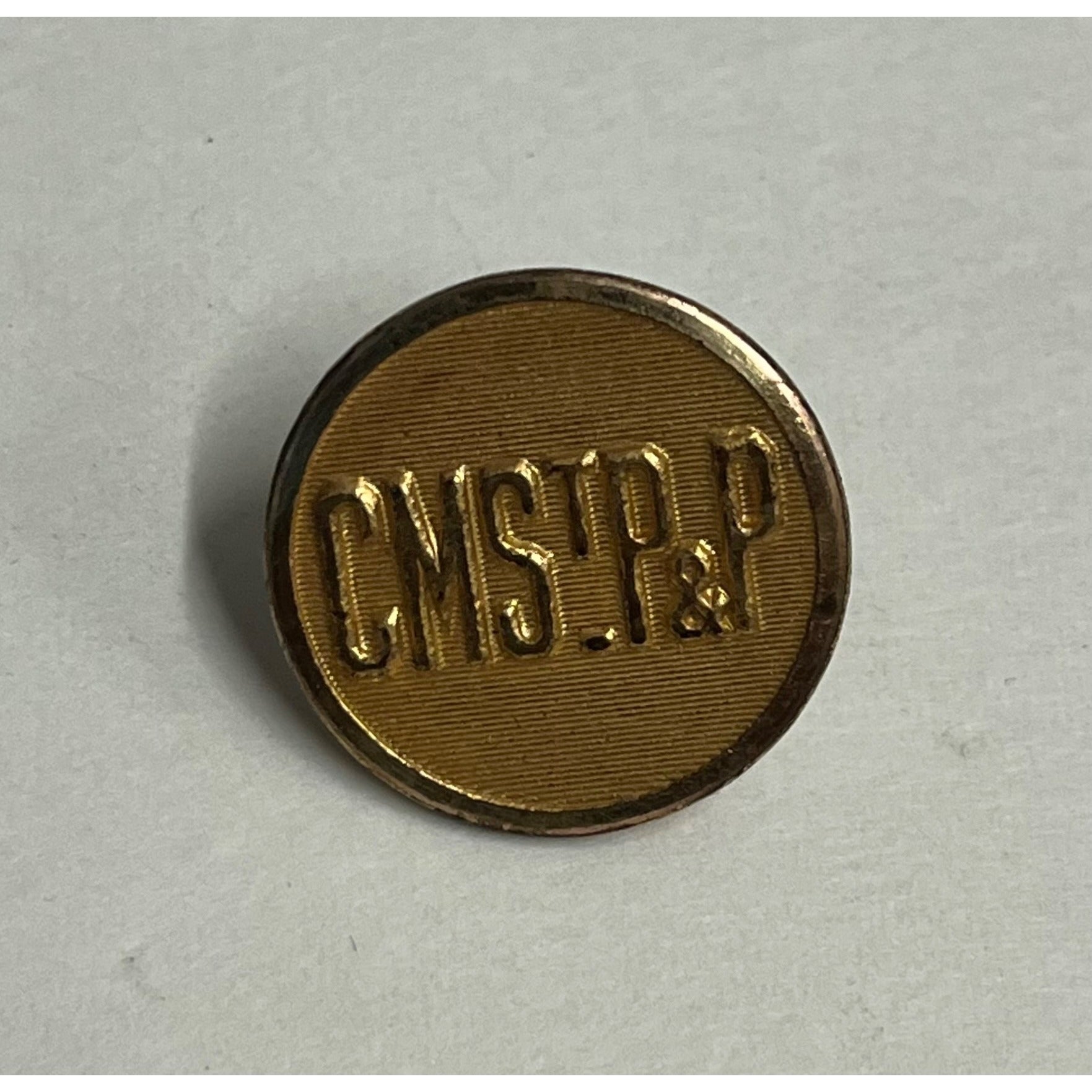 Vintage Chicago, Milwaukee, St. Paul & Pacific Railroad Conductors Jacket Button