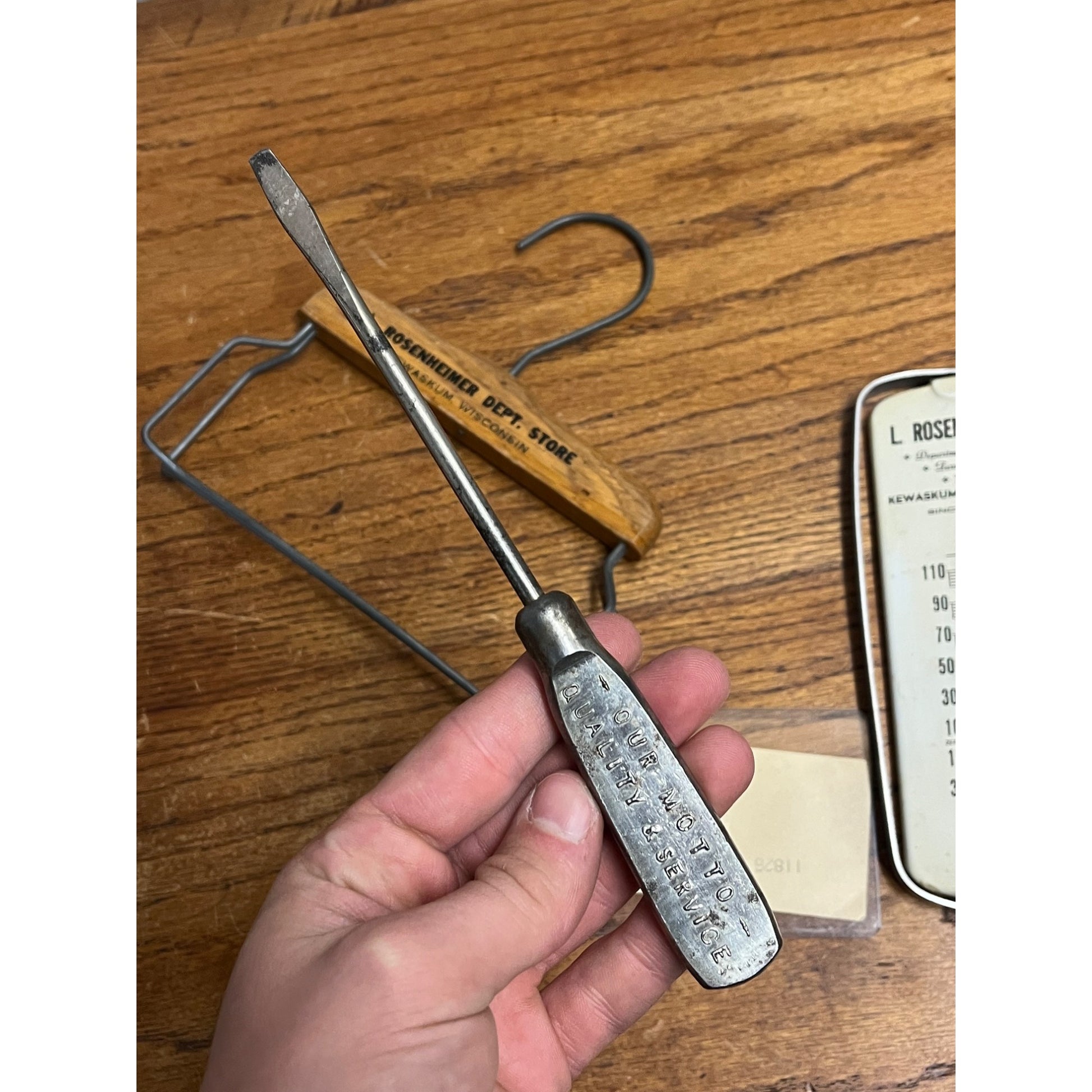 Vintage Kewaskum Wisconsin Rosenheimer Store Advertising Lot Screwdriver ++