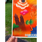 Original 1950s Mexico Direction Of Tourism Travel Poster Vintage Art 19" x 25"