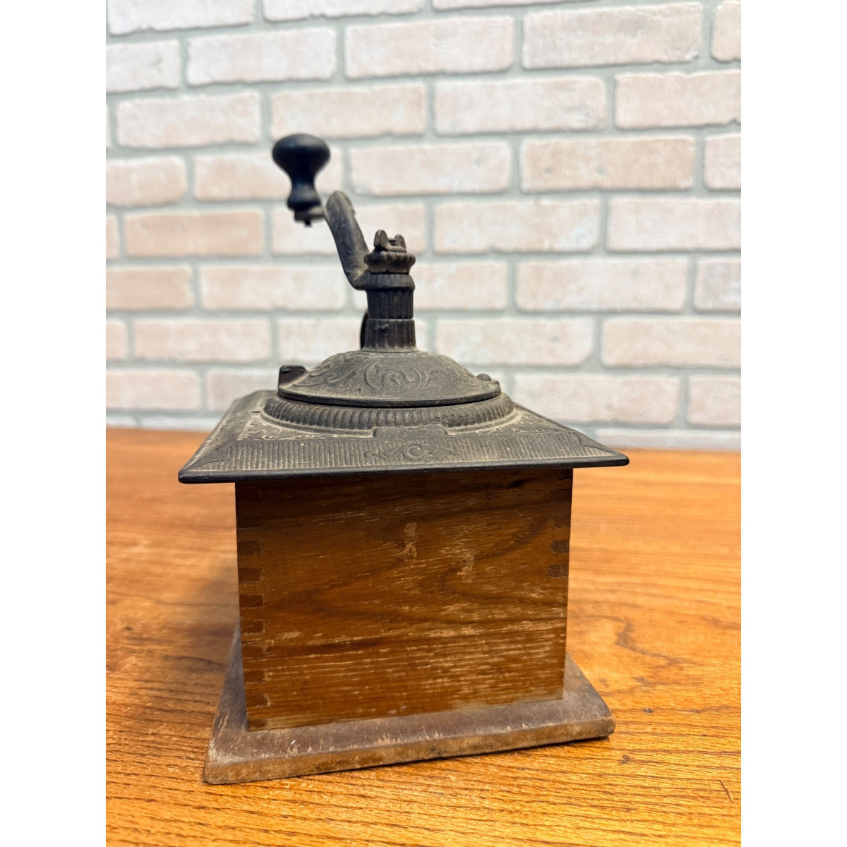 Antique Arcade Imperial Mill No. 705 Coffee Grinder Cast Iron Wood Hand Crank