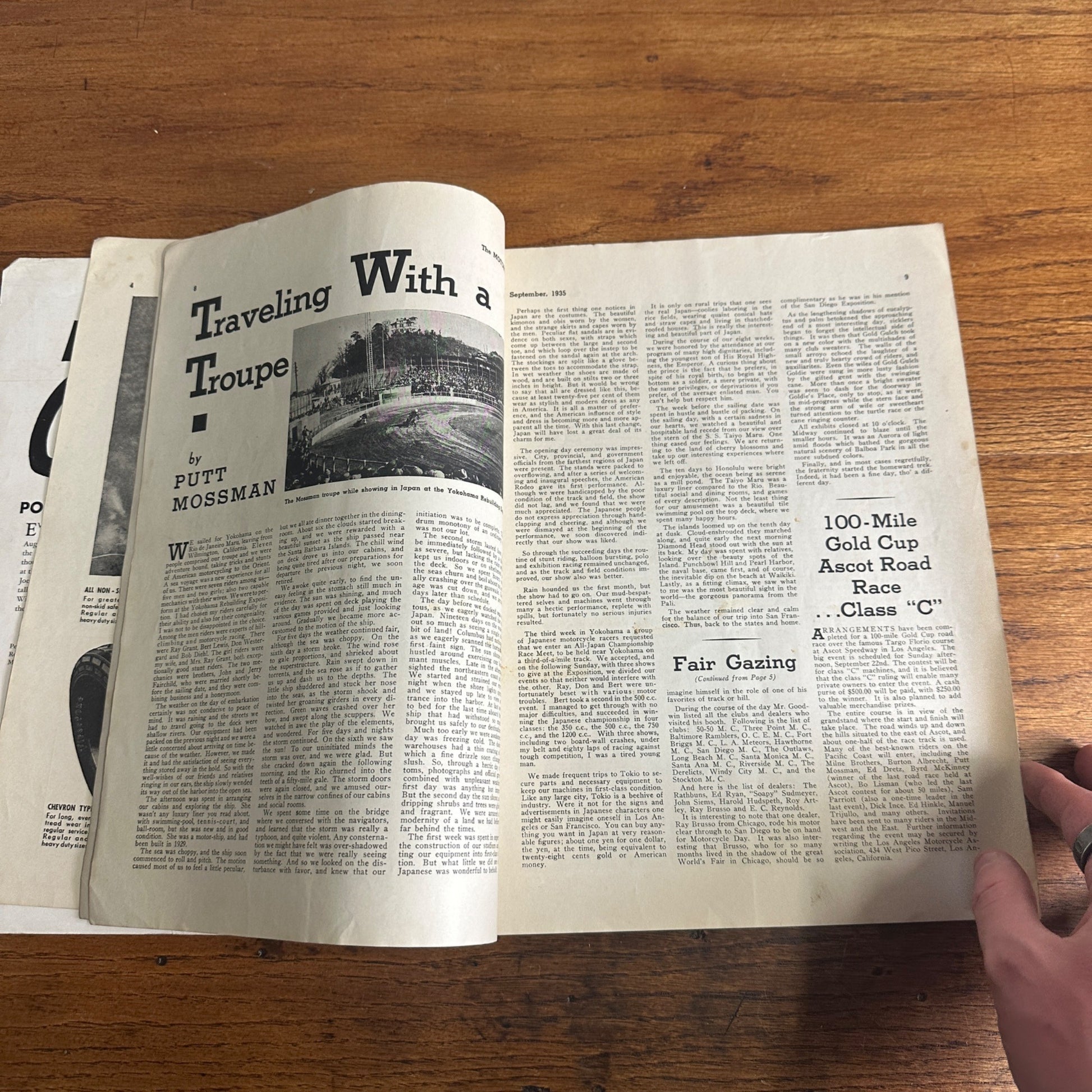 Vintage Motorcyclist Magazine September 1935 Hillclimber Brownie Harley Indian