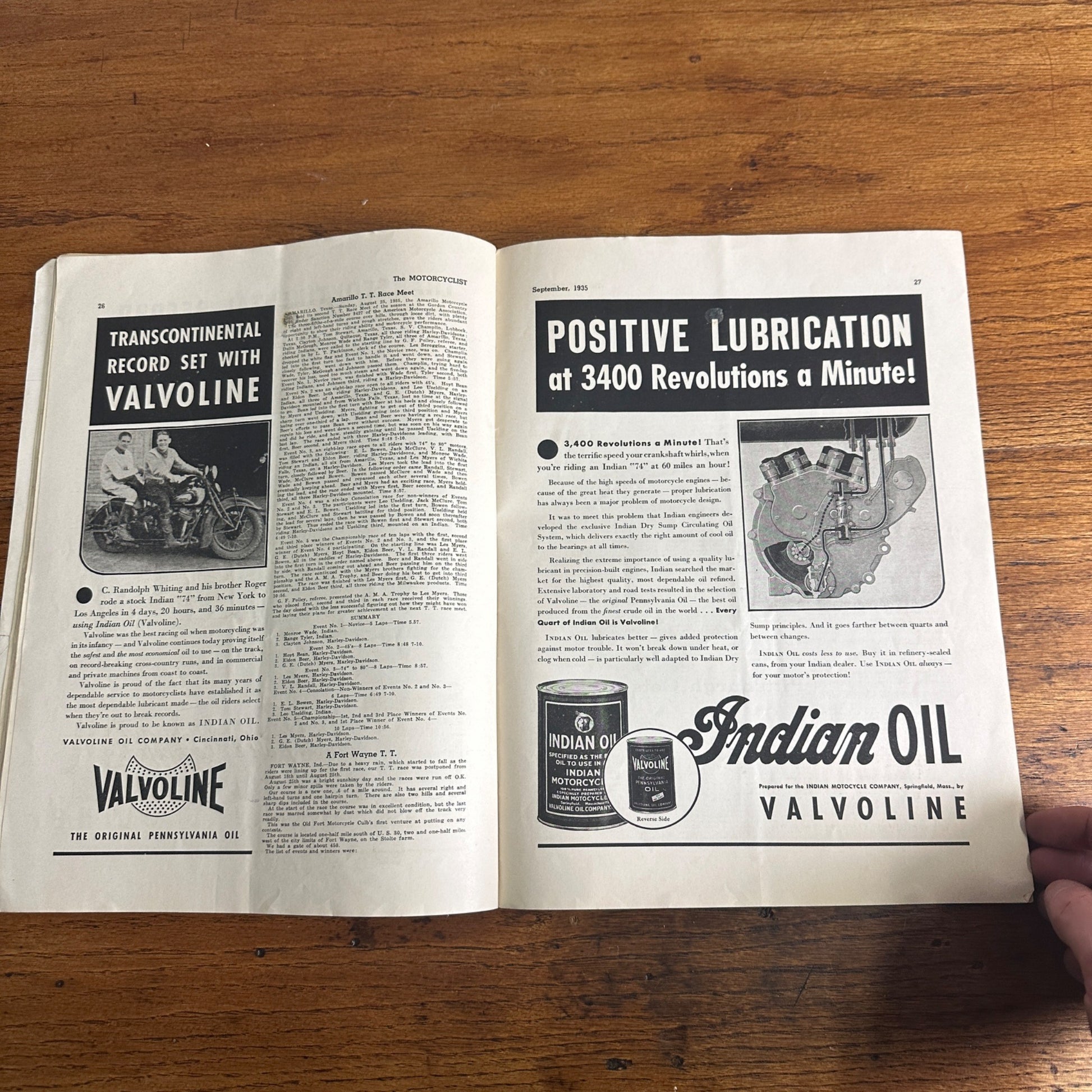 Vintage Motorcyclist Magazine September 1935 Hillclimber Brownie Harley Indian