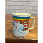 Vintage Care Bears Plastic-Handled Rainbow Mug American Greetings 1983 Deka Elizabeth, New Jersey