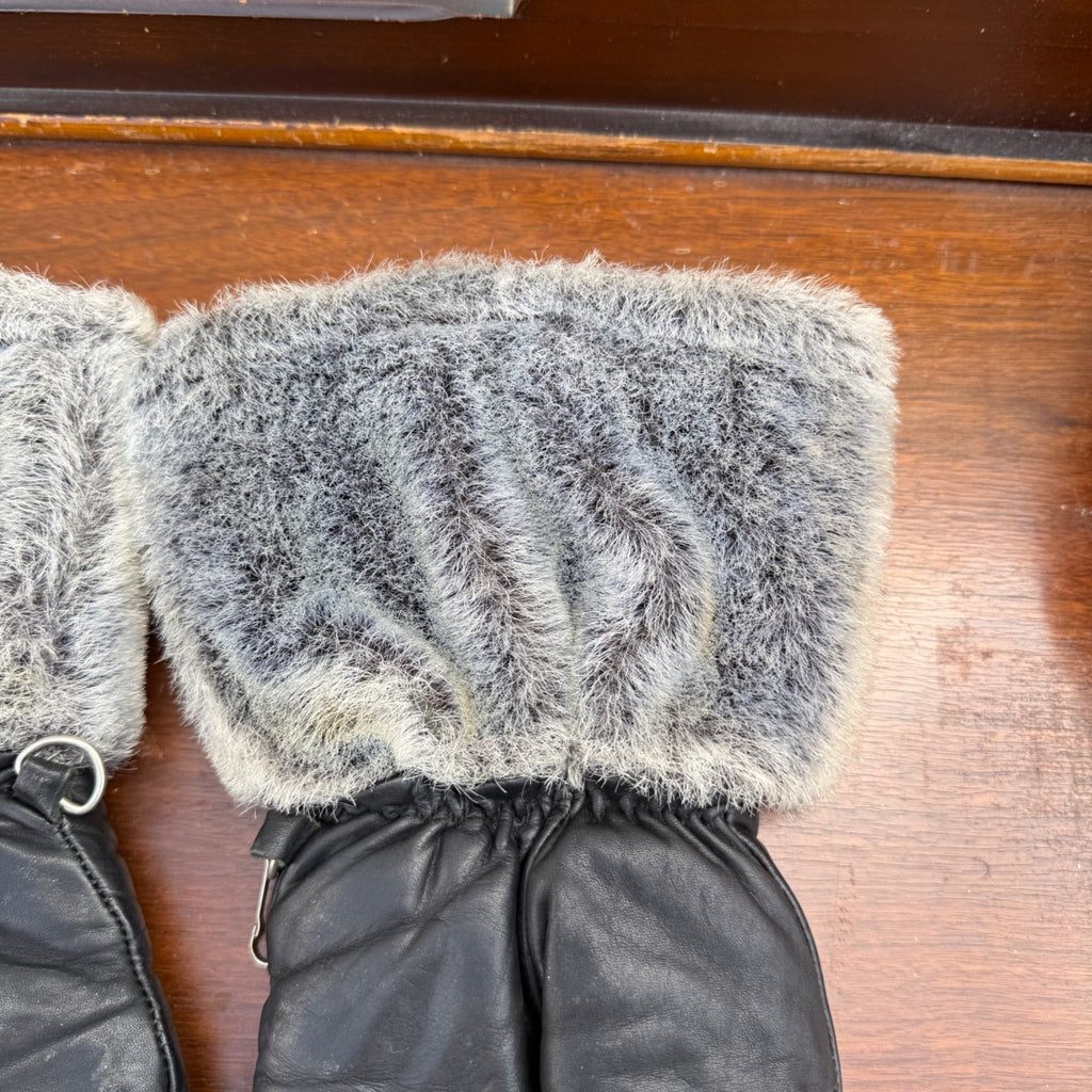 Vintage Mercury Merc Snowmobile Racing Leather Mittens Gloves Advertising