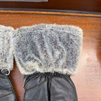 Vintage Mercury Merc Snowmobile Racing Leather Mittens Gloves Advertising