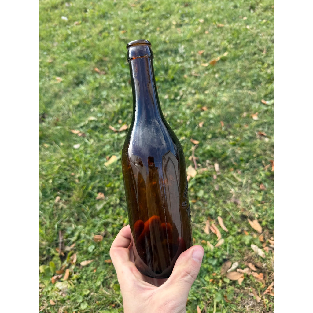 Vintage G. Weber Brewing Co. Pre-Prohibition Amber Beer Bottle Theresa Wis