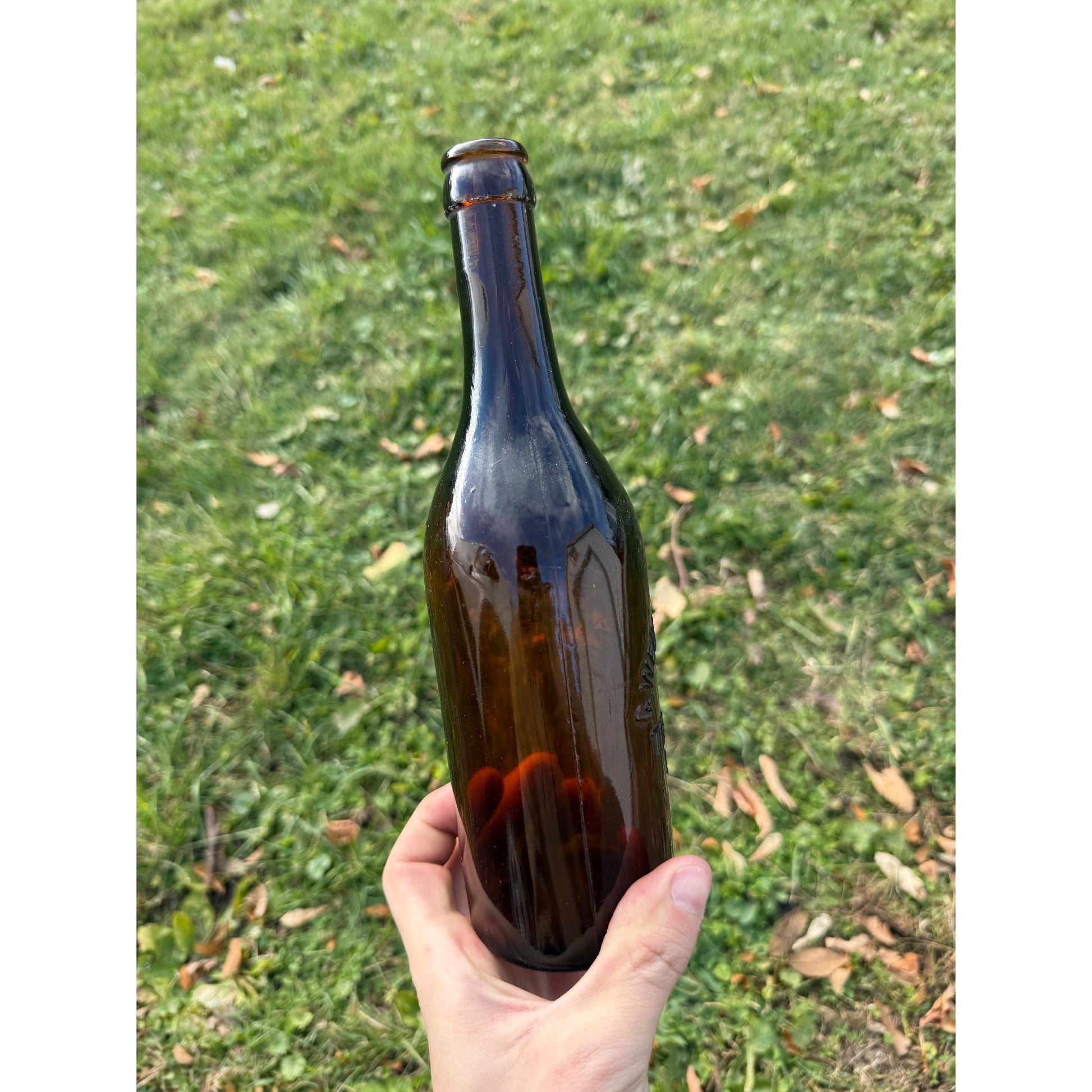 Vintage G. Weber Brewing Co. Pre-Prohibition Amber Beer Bottle Theresa Wis