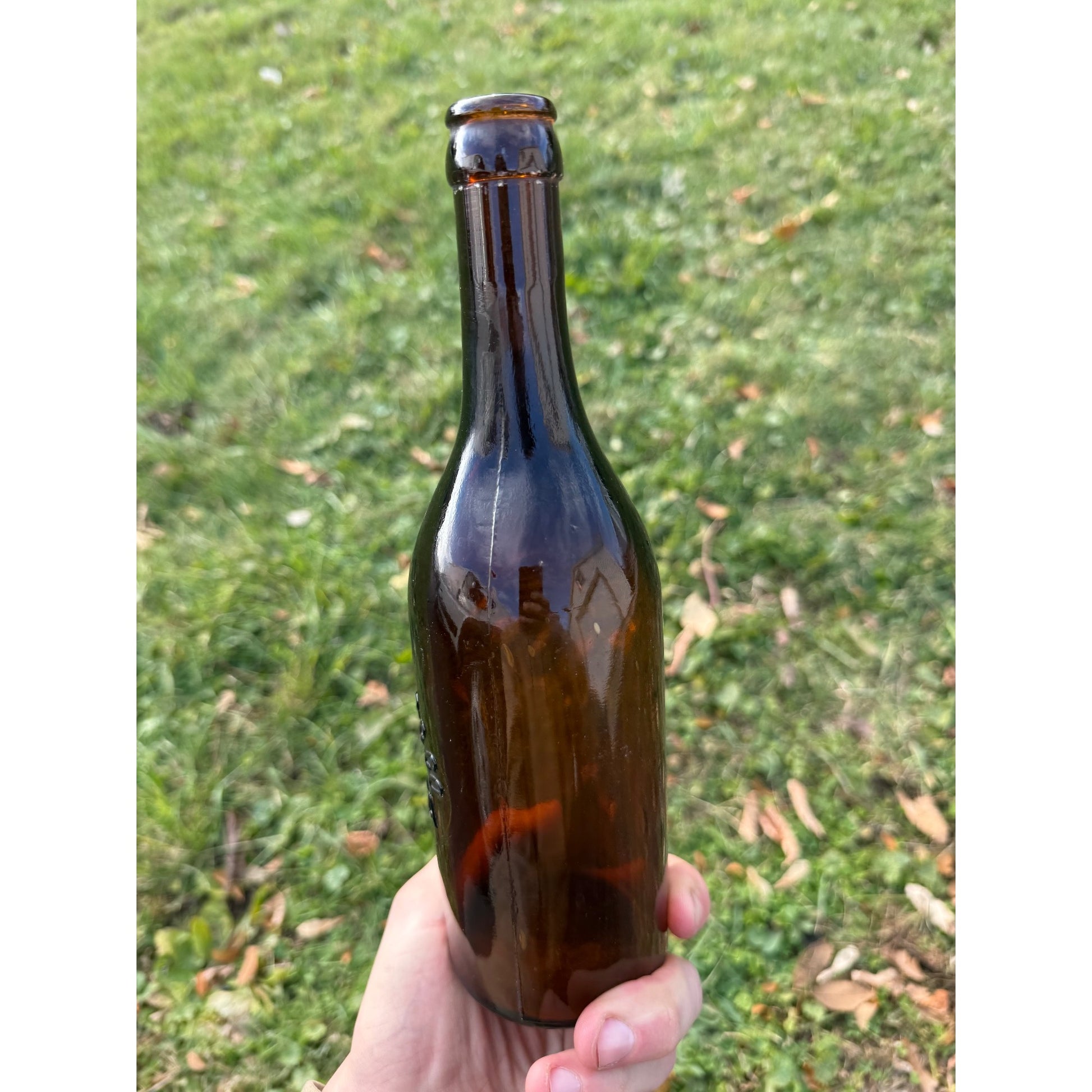 Vintage G. Weber Brewing Co. Pre-Prohibition Amber Beer Bottle Theresa Wis