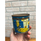 Vintage 1930s Planters 8oz Cocktail Salted Peanuts Tin Can With Lid Empty